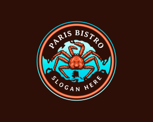 King Crab Seafood Alaska logo design