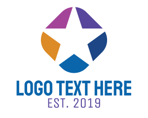 Negative Space - Colorful Generic Star logo design