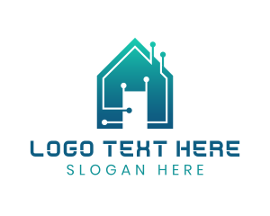 Rental - Cyber Database House logo design