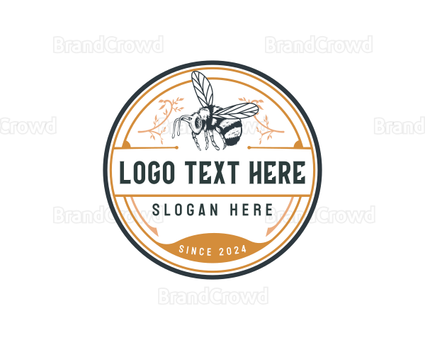 Honey Bee Insect Logo