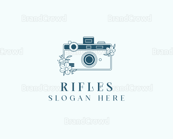 Floral Photographer Camera Logo