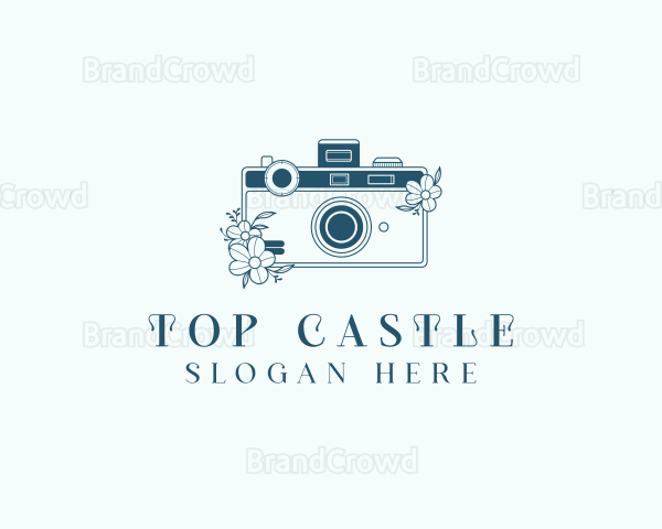 Floral Photographer Camera Logo