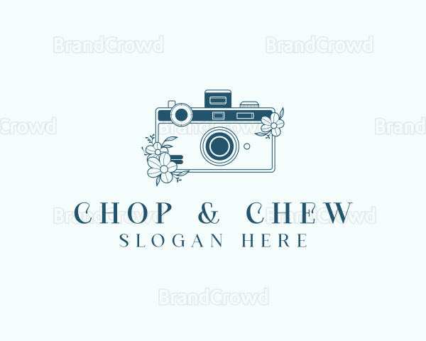 Floral Photographer Camera Logo