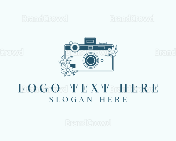 Floral Photographer Camera Logo