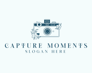 Photographer - Floral Photographer Camera logo design