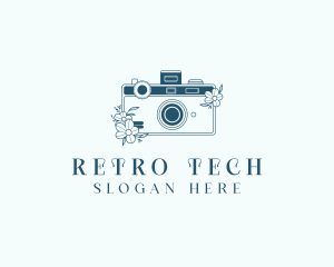 Floral Photographer Camera logo design