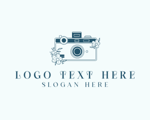 Camera - Floral Photographer Camera logo design