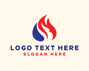Fuel - Flame Fuel Heating logo design