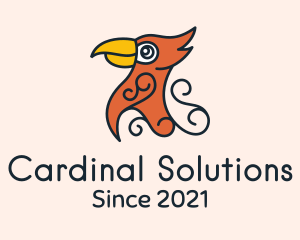 Fancy Red Cardinal logo design