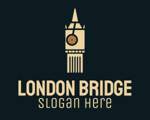 London - Big Ben Grandfather Clock logo design