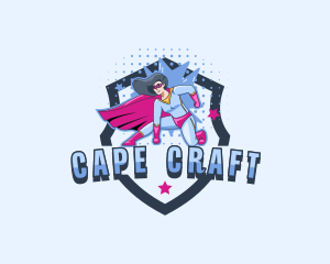 Superhero Mom Woman logo design