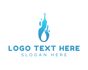 Liquid - Droplet Liquid Flow logo design