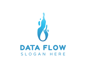 Droplet Liquid Flow logo design