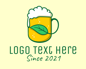 Fermentation - Natural Draft Beer logo design