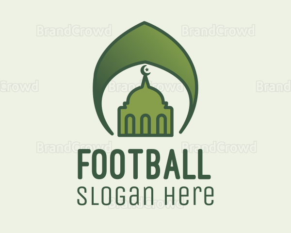 Green Islamic Mosque Logo