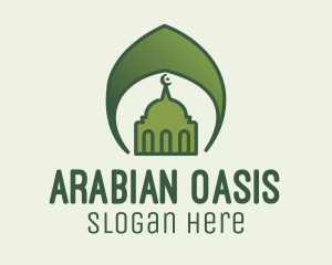 Arabian - Green Islamic Mosque logo design