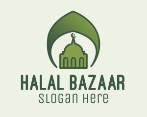 Green Islamic Mosque  logo design