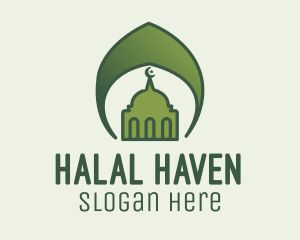 Green Islamic Mosque  logo design