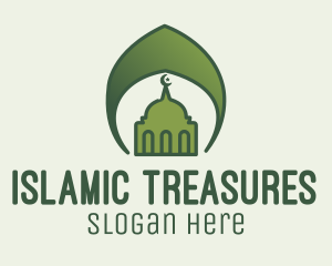 Green Islamic Mosque  logo design