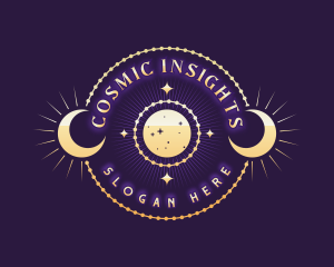 Cosmic Moon Astrology logo design