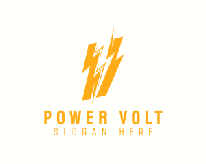 Thunder Volt Strike logo design