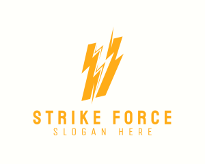 Strike - Thunder Volt Strike logo design