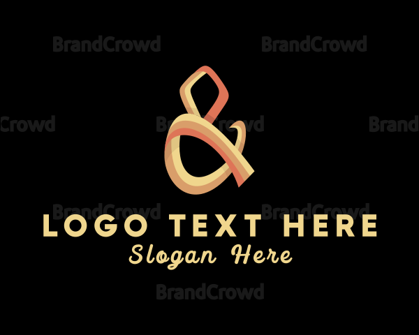 Cursive Ampersand Lettering Logo