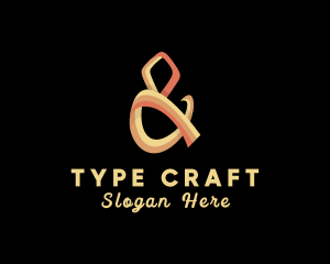 Cursive Ampersand Lettering logo design