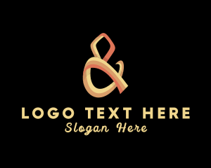 And - Cursive Ampersand Lettering logo design