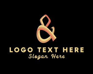 Cursive Ampersand Lettering Logo