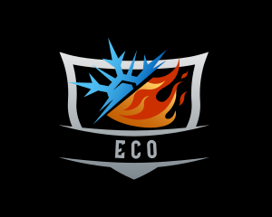 Fuel - Cool Ice Flame Ventilation logo design