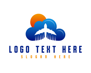 Cloud Airplane Tourism logo design