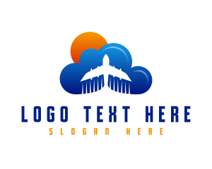 Aeroplane - Cloud Airplane Tourism logo design