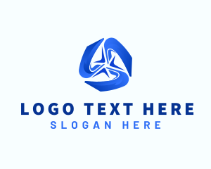 Application - Abstract Triangle Technology logo design