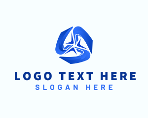 Telecommunication - Abstract Triangle Technology logo design