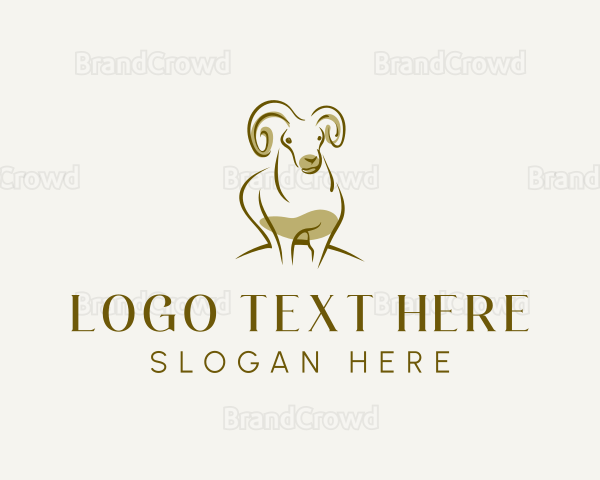 Livestock Ram Goat Logo