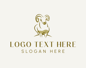 Barn - Livestock Ram Goat logo design