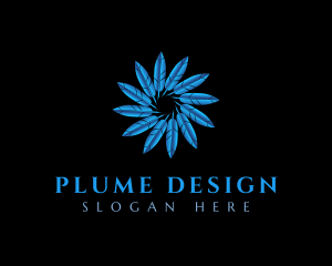 Plume Feather Quill logo design
