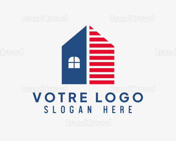 Patriotic House Realtor Logo