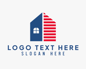American - Patriotic House Realtor logo design