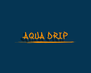 Drip - Dripping Graffiti Mural logo design