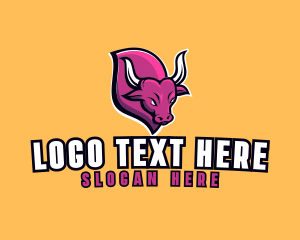Online Gaming - Angry Horn Bull logo design