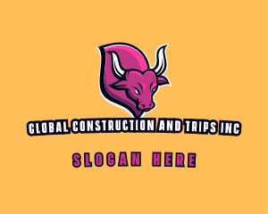 Gamer - Angry Horn Bull logo design