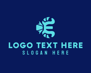 Website - Blue Marine Letter E logo design