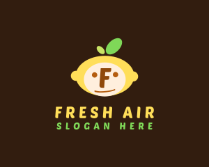 Lemon Fruit Face  logo design