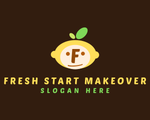 Lemon Fruit Face  logo design