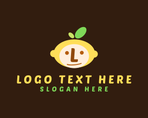Lemon Fruit Face  Logo