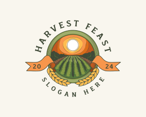 Wheat Farm Field logo design