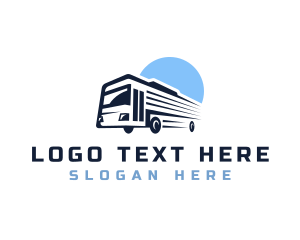 Double Decker - Bus Transport Express Tour logo design