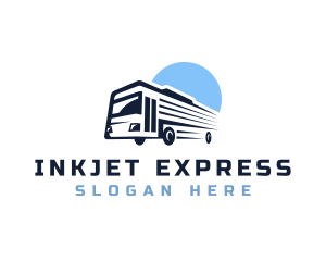 Bus Transport Express Tour logo design